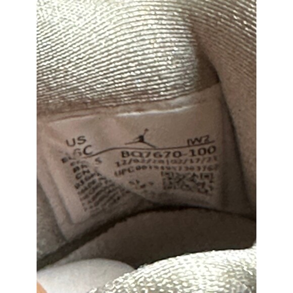 Nike Air Jordan 4 IV Retro TD White Oreo BQ7670-100 Size 6C Basketball Shoes - Picture 8 of 8